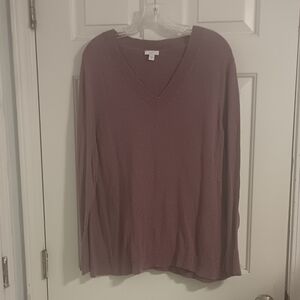 J. Jill Women's V-Neck Sweater in Mauve